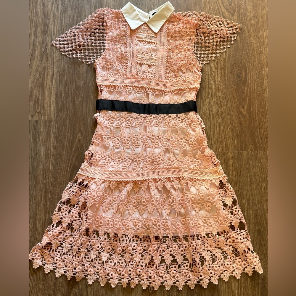 Haute Rogue Pink Lace Dress